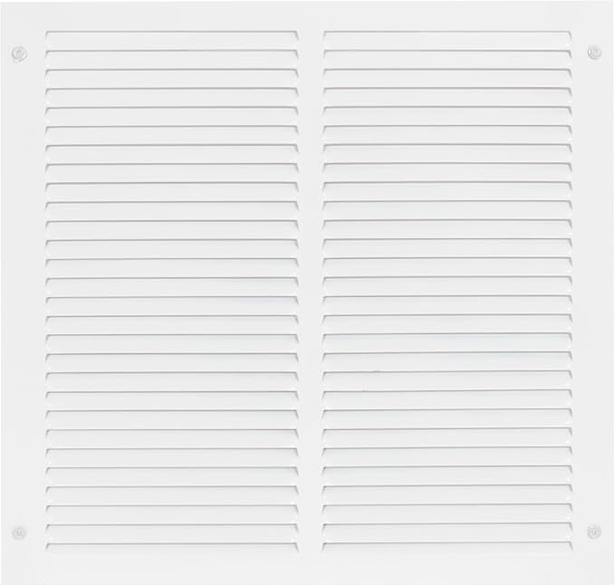 16 x 16 Inch (Duct Opening) Return Air Vent Cover for Wall or Ceiling, Solid Steel Return Air Grille, HVAC Vent