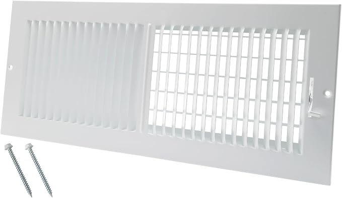 16 x 6 Inch [Duct Opening] Air Vent Covers for Wall or Ceiling - High Airflow 2 Way Steel Ventilation