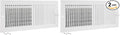 16 x 6 Inch (Duct Opening) White Air Vent Cover for Wall or Ceiling, Two-Way Ventilation Register, Solid Steel HVAC Cover