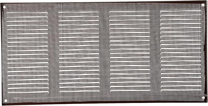 16" x 8" Inch Brown Metal Air Vent Cover - 3 Pack - Louvered Wall Grille with Built-in Mesh Screen - Durable HVAC Duct Cover