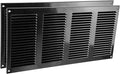16" x 8" Inch (Overall Dimensions) Pack of 2 - Black - Air Vent Cover Metal Air Return Grill with Built-in Pest
