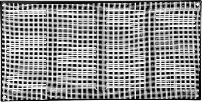 16" x 8" Inch (Overall Dimensions) Pack of 2 - Black - Air Vent Cover Metal Air Return Grill with Built-in Pest, alternate