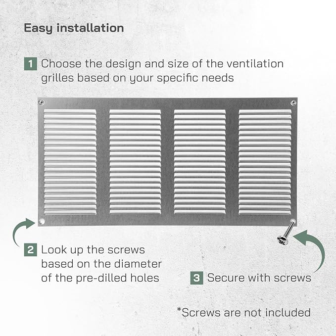 16" x 8" Inch (Overall Dimensions) Pack of 2 - Galvanized - Air Vent Cover Metal Air Return Grill with Built-in, alternate