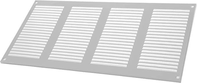 16" x 8" Inch (Overall Dimensions) Pack of 5 - White - Air Vent Cover Metal Air Return Grill with Built-in Pest Guard Screen