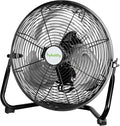1680 CFM 12" High Velocity Floor Fan, 3-Speed Powerful Airflow Fan with 180-Degree Tilt, Heavy Duty Metal Fan for Home