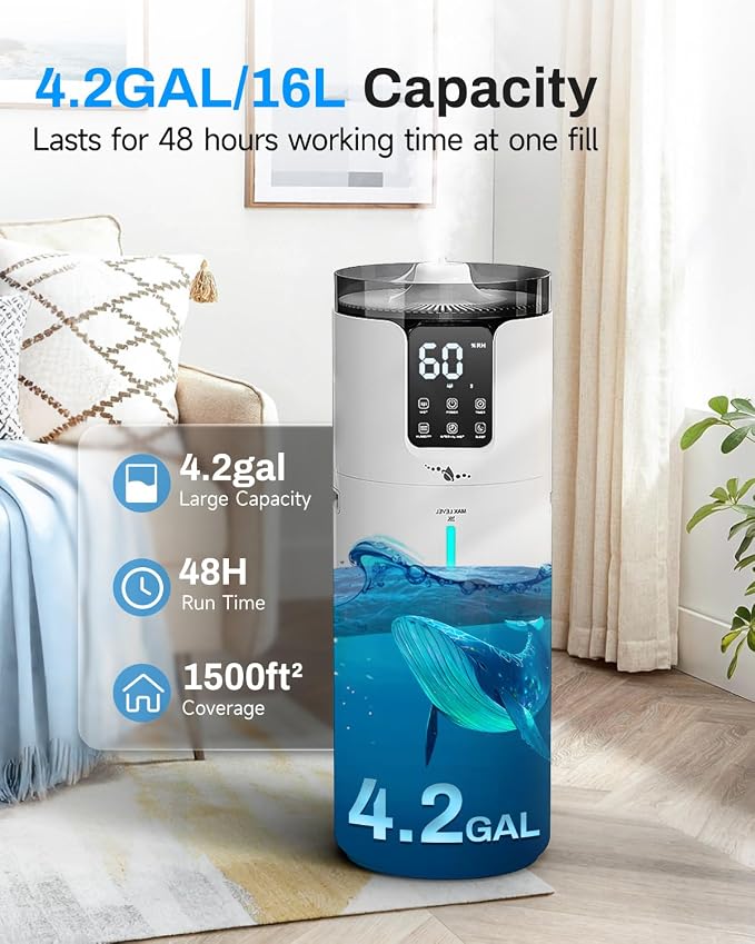16L Smart Humidifier large room, Whole house Humidifier for Home 1500 sq.ft with APP/Voice/Remote Control, alternate product