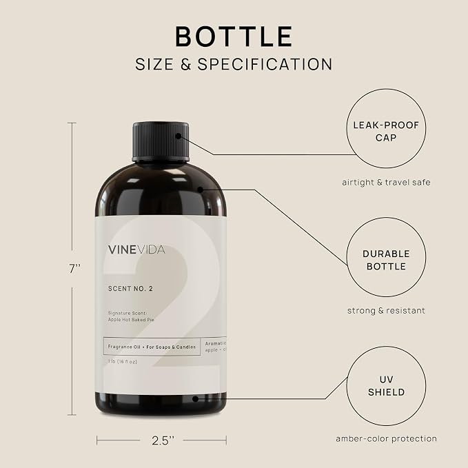 [16oz] Apple Hot Baked Pie Fragrance Oil - Fall Scents for Candle Making - Essential Oils - Candle Scents, alternate product
