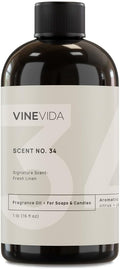 [16oz] Fresh Linen Fragrance Oil for Candle Making Scents Soap Making, Soy Candles, Fabric Freshener Room Sprays, Laundry
