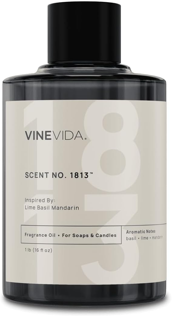 [16oz] Lime Basil Mandarin Fragrance Oil for Candle Making - Natural Candle Oil Scents - Soap Making Essential Oil - Made in