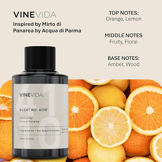 [16oz] Mirto di Panarea Fragrance Oil for Candle Making - Natural Candle Oil Scents - Soap Making Essential Oil - Made in