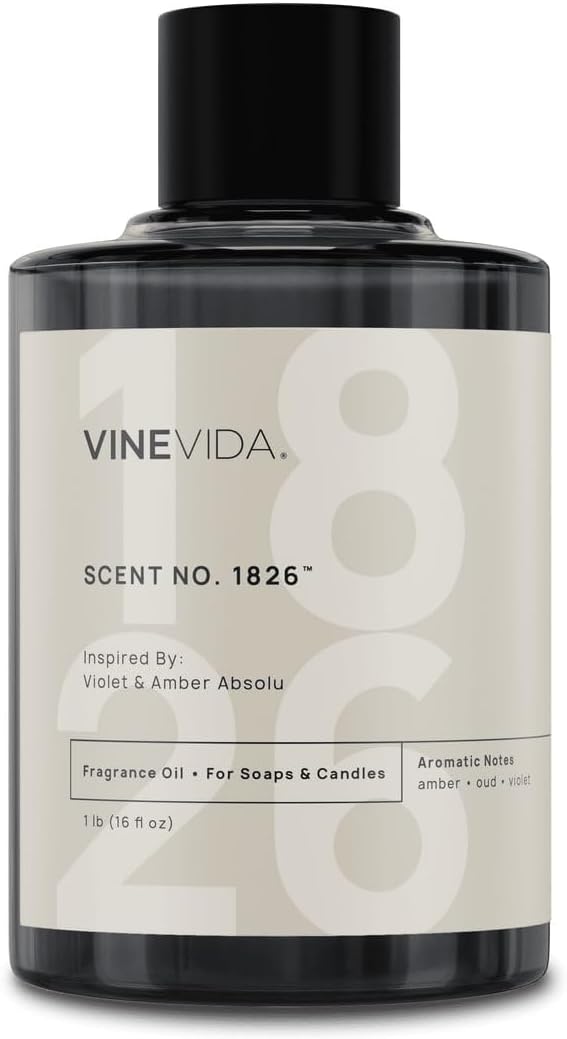 [16oz] Violet & Amber Absolu Fragrance Oil for Candle Making - Natural Candle Oil Scents - Soap Making Essential Oil - Made