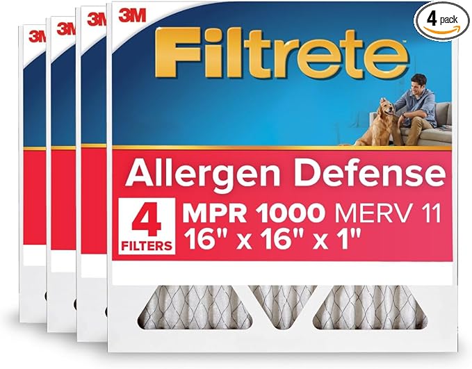 16x16x1 AC Furnace Air Filter, MERV 11, MPR 1000, Micro Allergen Defense, product image