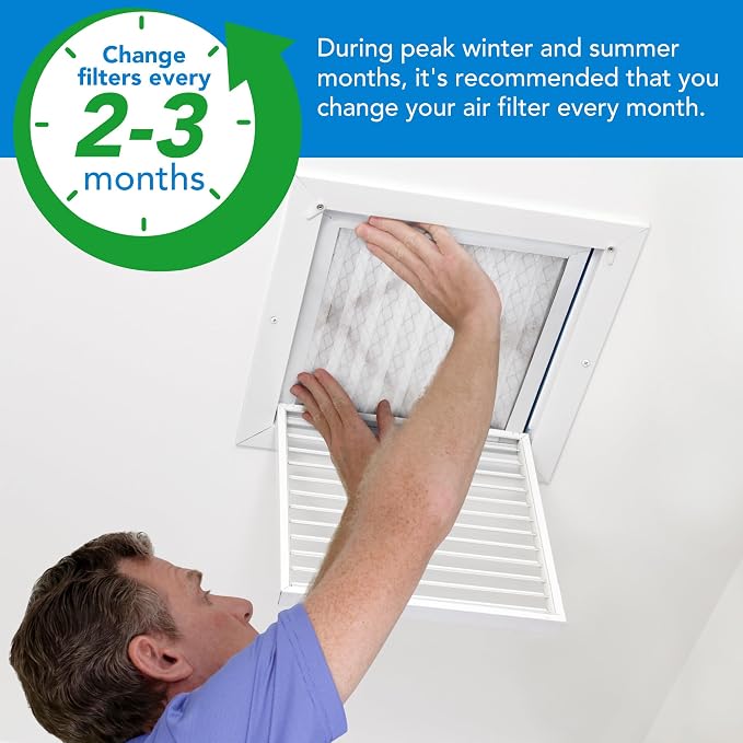 16x16x1 Air Filter MERV 8 6-Pack, Electrostatic Pleated Furnace & AC Filter, Captures Dust, Pet Hair, Pollen, alternate view