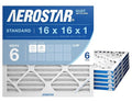 16x16x1 MERV 6 Pleated Air Filter, AC Furnace Air Filter, 6 Pack (Actual Size: 15 3/4"x15 3/4"x3/4"), product image
