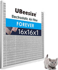 16x16x1 Reusable Electrostatic Air Filter HVAC AC Furnace Filter,MERV 8, Washable, Lasts a Lifetime,Permanent Air
