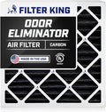 16x19x1 Air Filter | 4-PACK | Carbon MERV 8 HVAC Pleated A/C Furnace Filters | MADE IN USA | Actual Size: 15.5 x 18.5 x.75"