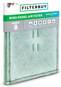 16x20 Ring Panel Air Filter, 2-Ply MERV 8 Commercial HVAC AC Furnace Filters Replacement (1-Pack), product image