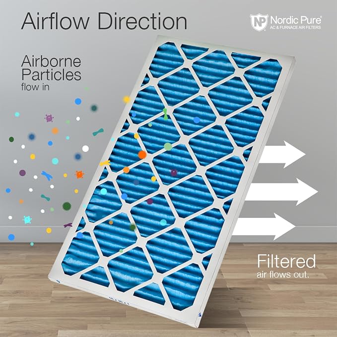 16x20x1 (15 1/2 x 19 1/2 x 3/4) Pleated MERV 7 Air Filters 6 Pack, alternate view 8