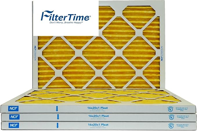 16x20x1, AC Furnace Air Filter, MERV 11, 4-Pack (exact dimensions 15.5 x 19.5 x 0.75), AC Filter, Furnace Filter, alternate