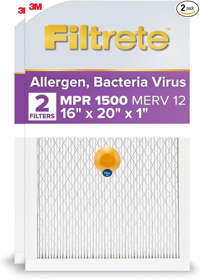 16x20x1 AC Furnace SMART Air Filter, MERV 12, MPR 1500, Track Filter Life With Bluetooth Enabled Sensor, CERTIFIED asthma &