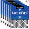16x20x1 (Actual Size: 15 1/2 x 19 1/2 x 3/4) Furnace Air Filters MERV 12 Pleated Plus Carbon 6 Pack, product image