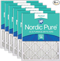 16x20x1 (Actual Size: 15 1/2 x 19 1/2 x 3/4) Pleated MERV 14 Air Filters 6 Pack 6 Pack Cotton, product image