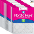 16x20x1 (Actual Size: 15 1/2 x 19 1/2 x 3/4) Tru Mini Pleat MERV 13 AC Furnace Air Filters – 2.5X More Media for