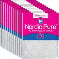 16x20x1 (Actual Size: 15 1/2 x 19 1/2 x 3/4) Tru Mini Pleat MERV 8 AC Furnace Air Filters - 2.5X More Media for