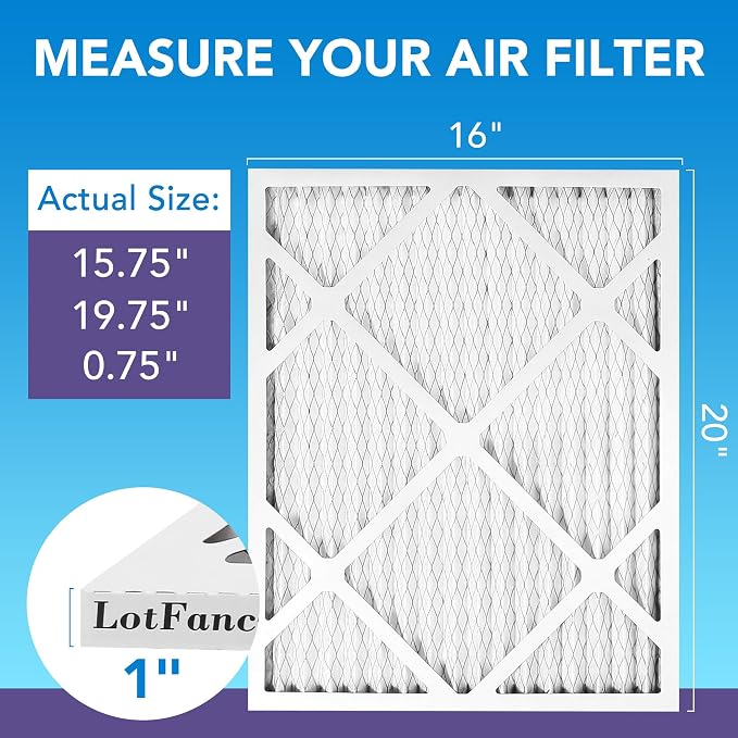 16x20x1 Air Filter MERV 11 4-Pack, Electrostatic Pleated AC Furnace Air Filter, Captures Dust, Smog & Pet, alternate view 2
