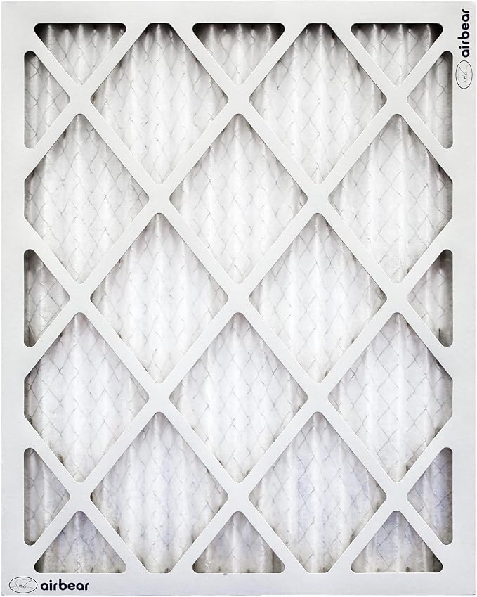 16x20x1 Air Filter MERV 8 (4-Pack) Air Bear pleated HVAC air filter replacement low resistance to airflow and great