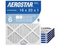 16x20x1 MERV 6 Air Filter, 6 Count, ACTUAL SIZE (15.50 x 19.50 x 0.75 ), HVAC, Air Conditioning & Furnace Filter for Dust