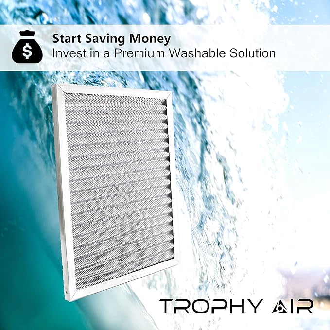 16x20x1 | | Merv 8 | Washable Furnace Filter | Lifetime HVAC & Furnace Air Filter | Washable Electrostatic | High Dust