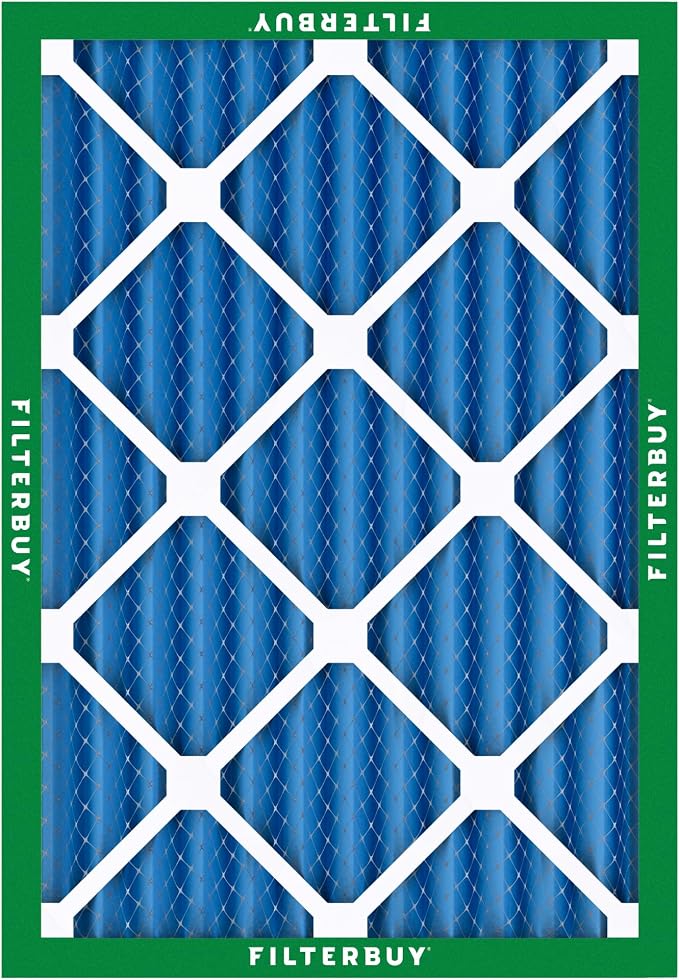 16x20x2 Air Filter MERV 13 Optimal Smoke & Allergy Defense (2-Pack), Electrostatic Pleated HVAC AC Furnace Filters
