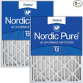 16x20x4 (15_1/2 x 19_1/2 x 3_5/8) Pleated MERV 12 Air Filters 2 Pack, product image