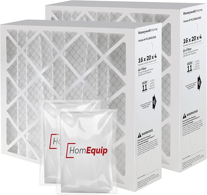 16x20x4 AC Furnace Air Filter Replacement - FC100A1003 HVAC Furnace Filters Merv 11 Filter Media, AC Filter with
