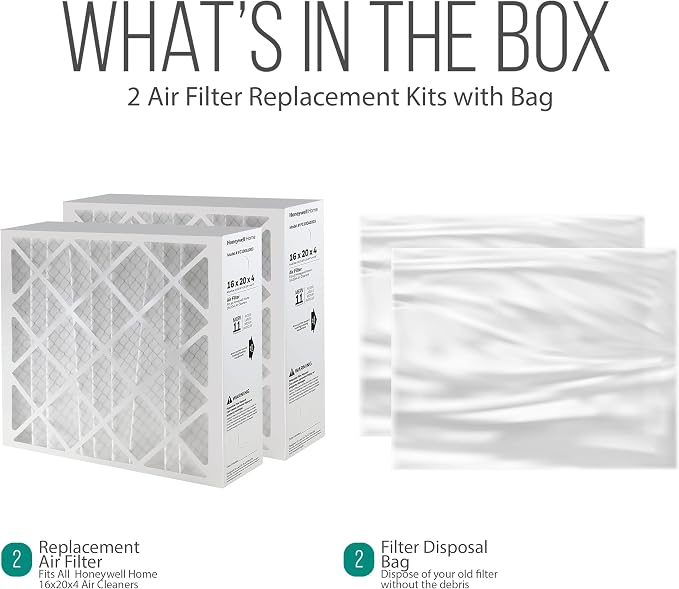 16x20x4 AC Furnace Air Filter Replacement - FC100A1003 HVAC Furnace Filters Merv 11 Filter Media, AC Filter with
