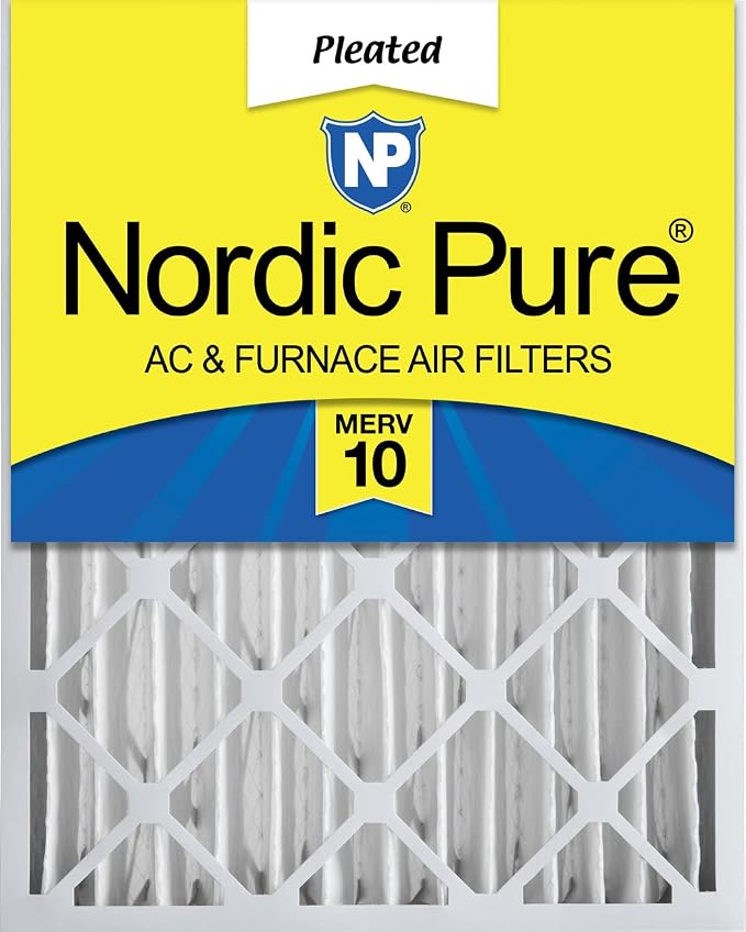 16x20x4 (Actual Size: 15 1/2 x 19 1/2 x 3 5/8) Pleated MERV 10 Air Filter 1 Pack