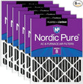 16x20x4 (Actual Size: 15 1/2 x 19 1/2 x 3 5/8) Pleated Plus Carbon Air Filters MERV 8 6 Pack