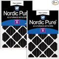 16x20x4 (Actual Size: 15 1/2 x 19 1/2 x 3 5/8) Pure Carbon Pleated Odor Reduction Merv 8 Furnace Filters 2 Pack, product