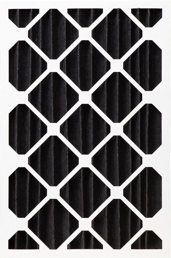16x20x4 (Actual Size: 15 1/2 x 19 1/2 x 3 5/8) Pure Carbon Pleated Odor Reduction Merv 8 Furnace Filters 2 Pack, alternate
