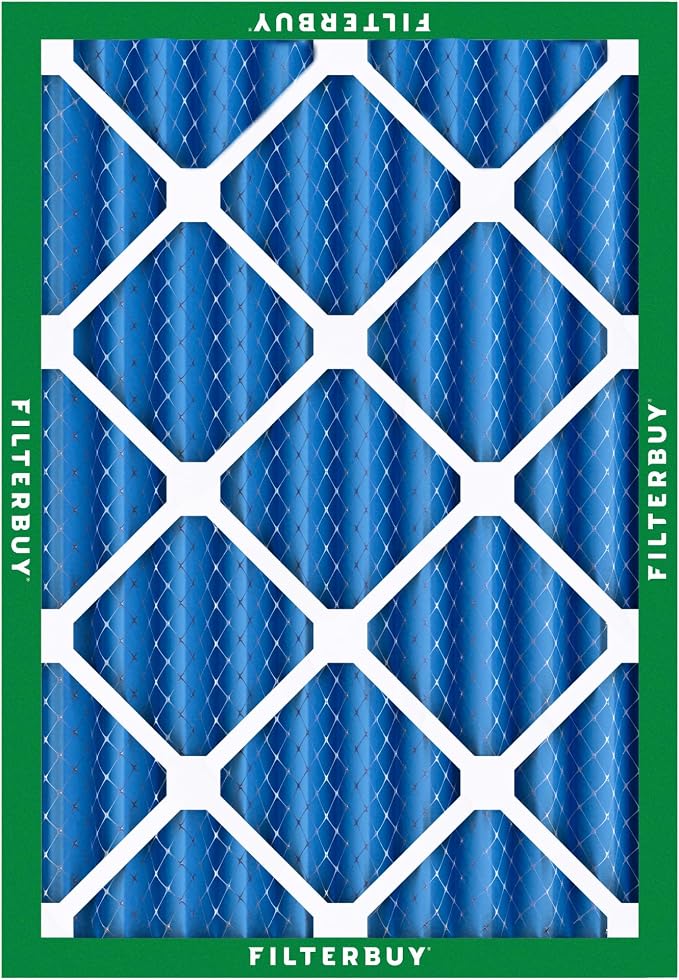 16x20x4 Air Filter MERV 13 Optimal Smoke & Allergy Defense (2-Pack), Electrostatic Pleated HVAC AC Furnace Filters