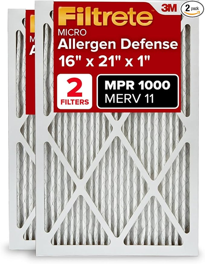 16x21x1 AC Furnace Air Filter, MERV 11, MPR 1000, Micro Allergen Defense, product image