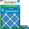 16x21x1 Air Filter MERV 13 Optimal Smoke & Allergy Defense (2-Pack), Electrostatic Pleated HVAC AC Furnace Filters