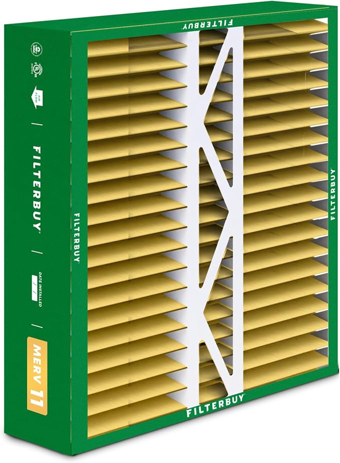 16x22x5 Air Filter MERV 11 Superior Pet & Allergy Defense (4-Pack), Pleated HVAC AC Furnace Filters for, Coleman