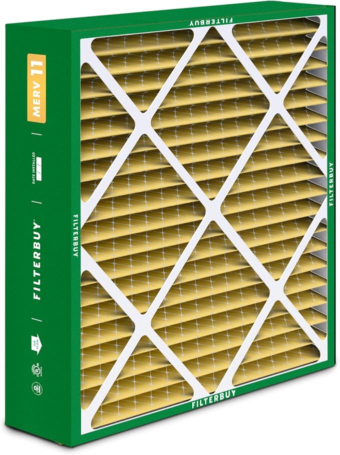 16x22x5 Air Filter MERV 11 Superior Pet & Allergy Defense (4-Pack), Pleated HVAC AC Furnace Filters for, Coleman