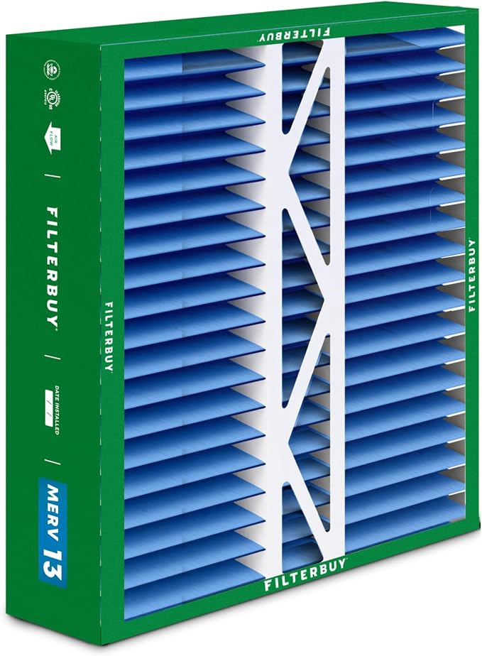 16x22x5 Air Filter MERV 13 Optimal Smoke & Allergy Defense (2-Pack), Pleated HVAC AC Furnace Filters for, Coleman