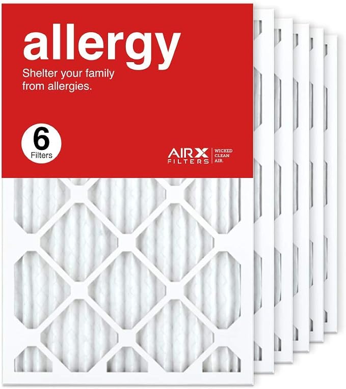 16x24x1 Air Filter MERV 11 Pleated HVAC AC Furnace Air Filter, Allergy 6-Pack, Made in the USA, product image