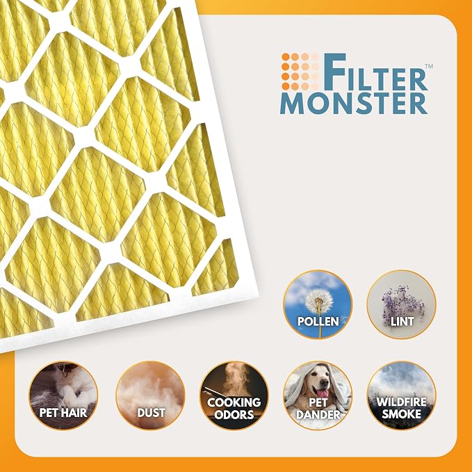 16x25x1 Enhanced Defense MERV 11 Pleated HVAC Air Conditioner Furnace Replacement Air Filter, 12-Pack (Actual Filter