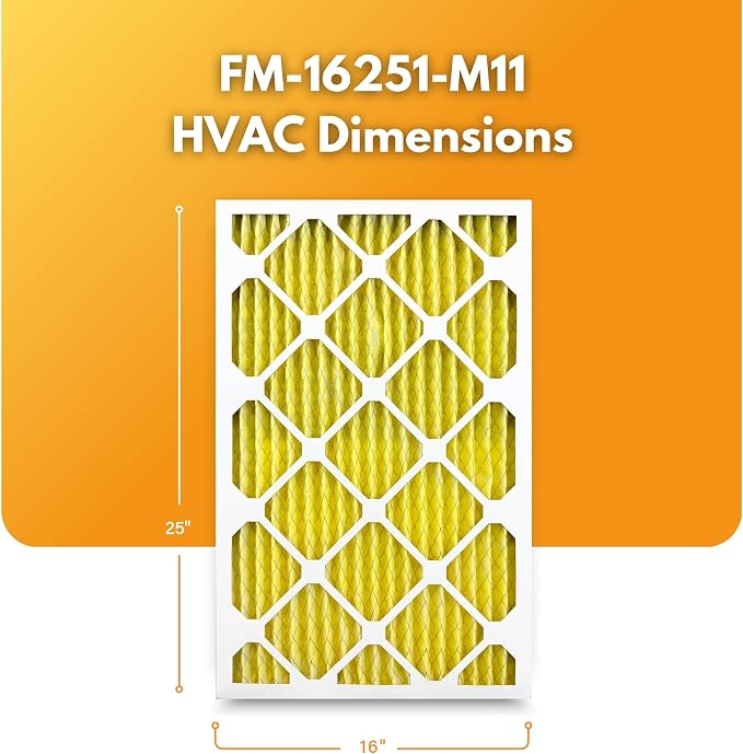 16x25x1 Enhanced Defense MERV 11 Pleated HVAC Air Conditioner Furnace Replacement Air Filter, 4-Pack (Actual, alternate view