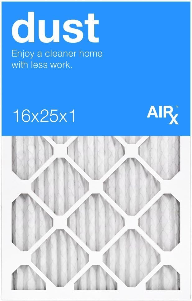 16x25x1 Furnace Filter MERV 8 Pleated Replacement Air Filter, For Lint, Pollen & Dust Debris Control, 6-Pack, product image